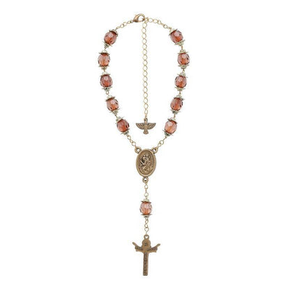 Car Rosary with Clasp – Our Lady of Aparecida and Saint Christopher