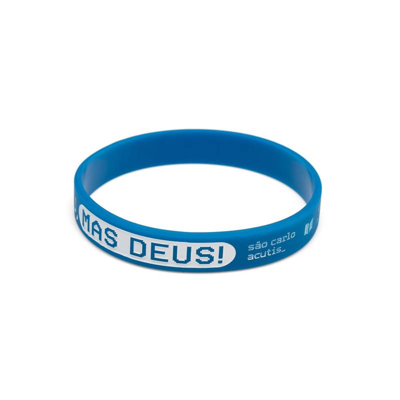 Pulseira de Silicone “Não Eu, Mas Deus” – São Carlo Acutis