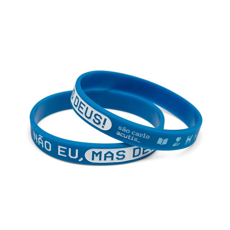 Pulseira de Silicone “Não Eu, Mas Deus” – São Carlo Acutis