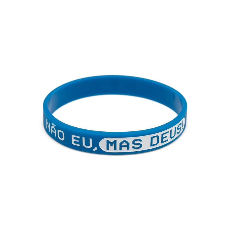 Pulseira de Silicone “Não Eu, Mas Deus” – São Carlo Acutis
