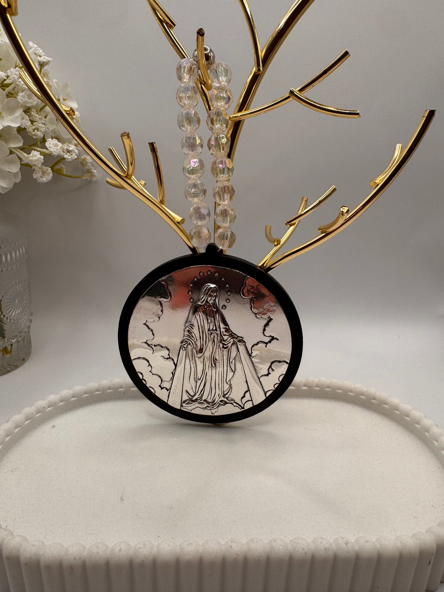 Adorno de Porta da Nossa Senhora das Graças e Medalha Milagrosa