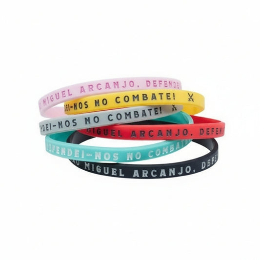 Pulseira São Miguel Arcanjo Slim – Proteção, Força e Coragem em Cada Detalhe