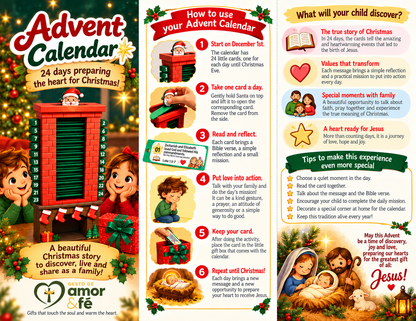 Calendário do Advento 3D – 24 Dias com Jesus | Infantil e Família | Português e Inglês
