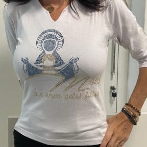 Blusa Brilho Manga 3/4