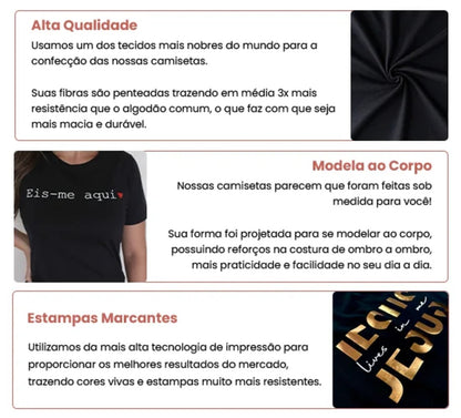 Camiseta Feminina Branca Seja Luz