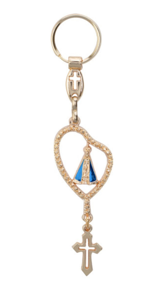 Chaveiro Terço de Nossa Senhora Aparecida