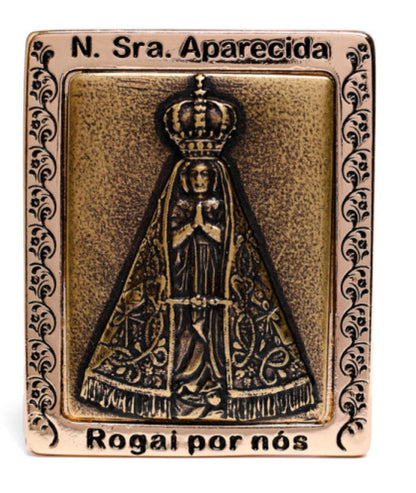 Adorno de Mesa - Nossa Senhora Aparecida Dourado com Ouro Velho (7 cm)