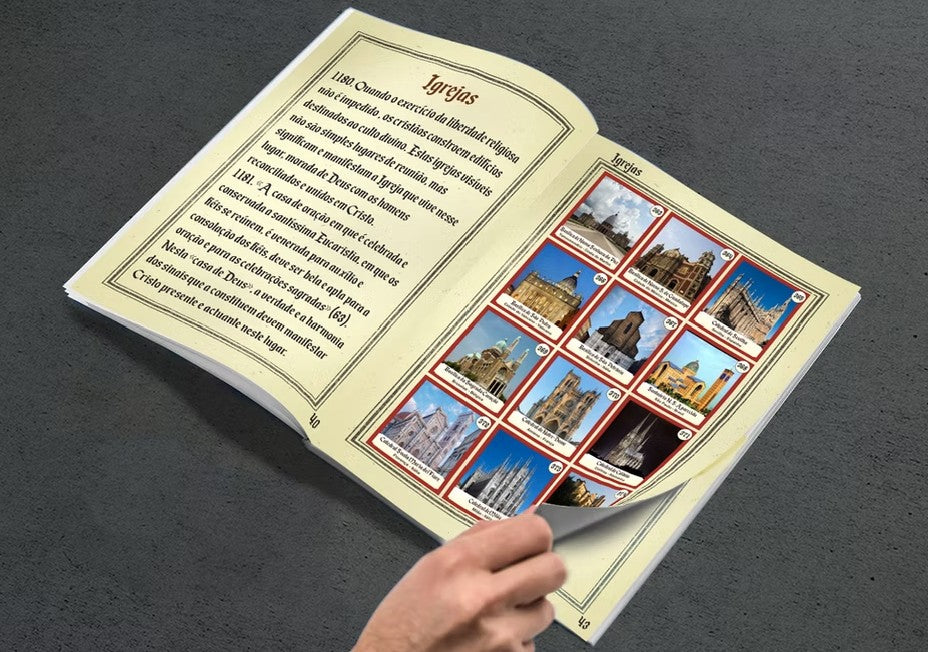 Álbum com 5 Pacotes de Figurinhas - Castelo Interior