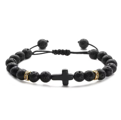 Pulseira Feminina com Cruz Ajustável
