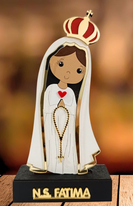 Nossa Senhora de Fátima Infantil - Acrilico