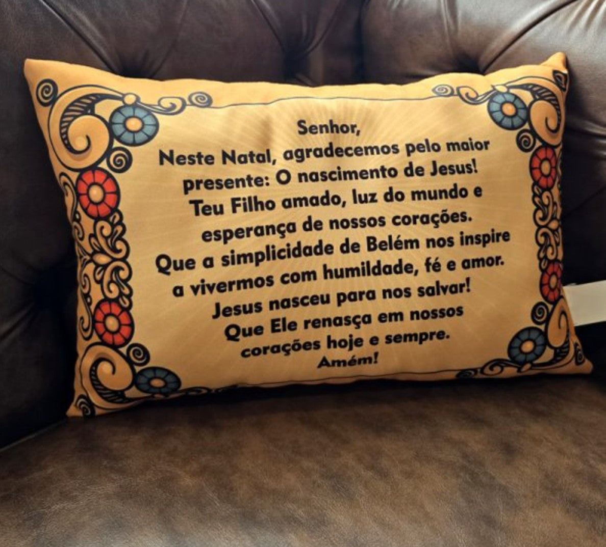 Almofada Horizontal Natalina – Jesus Nasceu