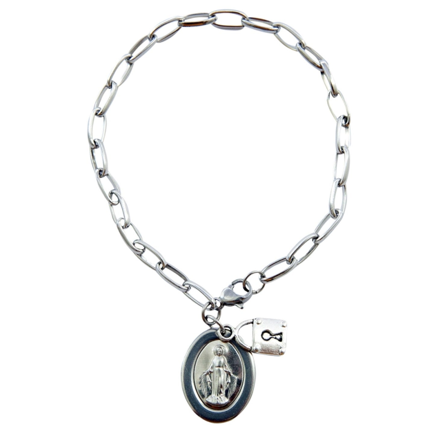 Pulseira Consagração Nossa Senhora das Graças com Cadeado