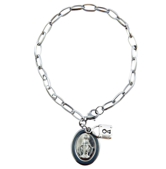 Pulseira Consagração Nossa Senhora das Graças com Cadeado