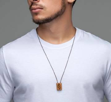 Escapulário de Couro com Folheto – Nossa Senhora do Carmo