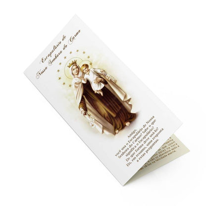 Escapulário de Couro com Folheto – Nossa Senhora do Carmo
