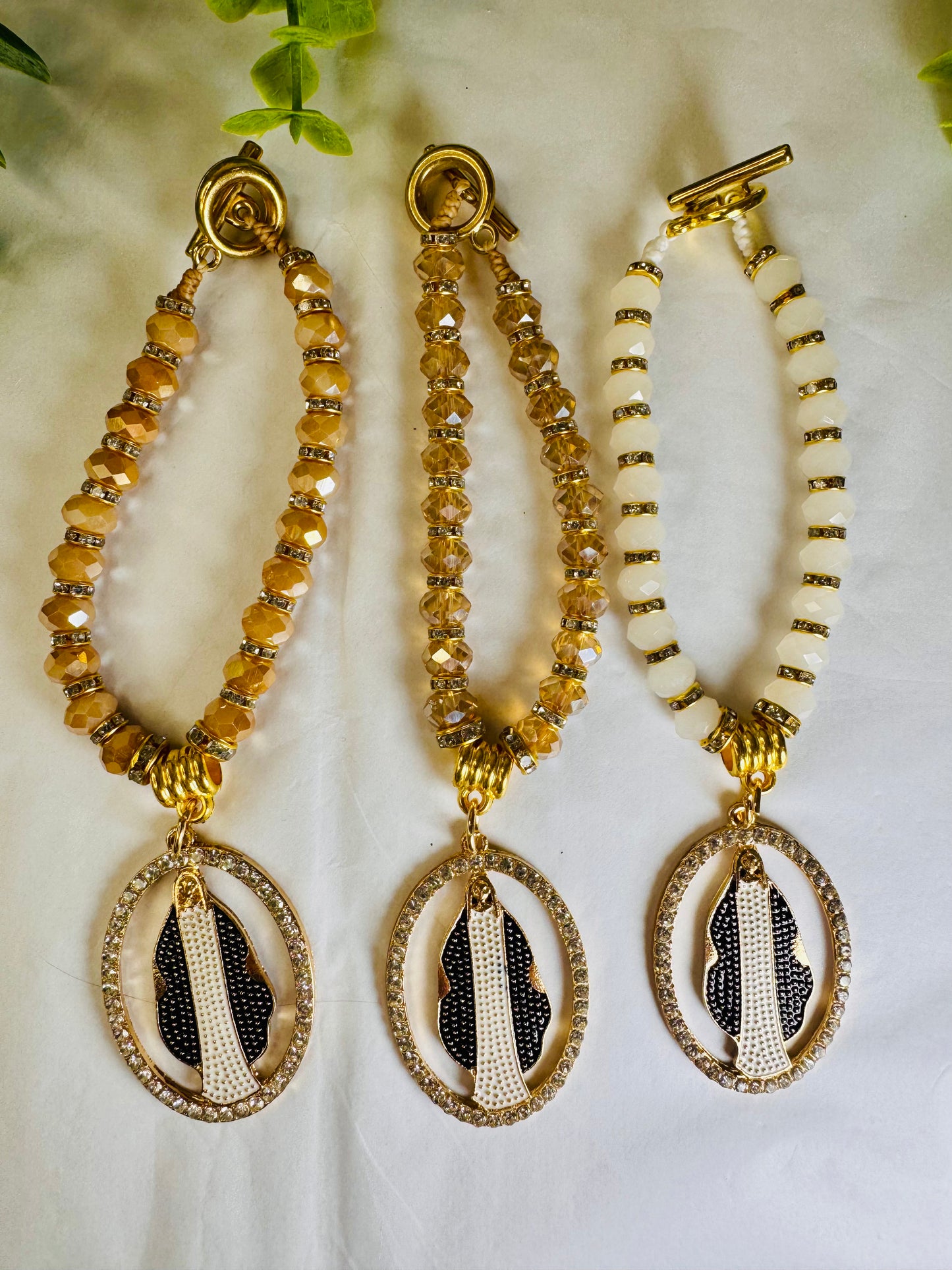 Crystal Ornament with Our Lady of Graces Medal