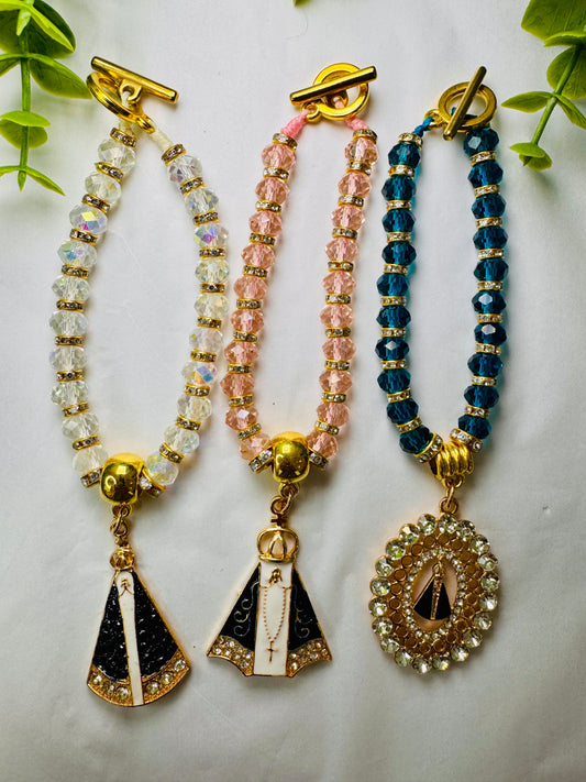 Adorno de Cristal com Medalha do N S Aparecida