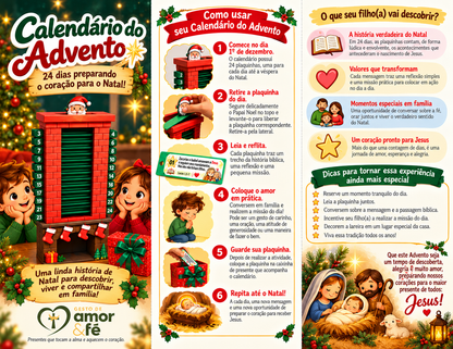 Calendário do Advento 3D – 24 Dias com Jesus | Infantil e Família | Português e Inglês