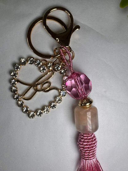 Pink Pompom Keychain