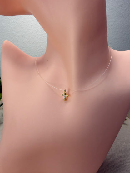 Colar Crucifixo com Zircônias