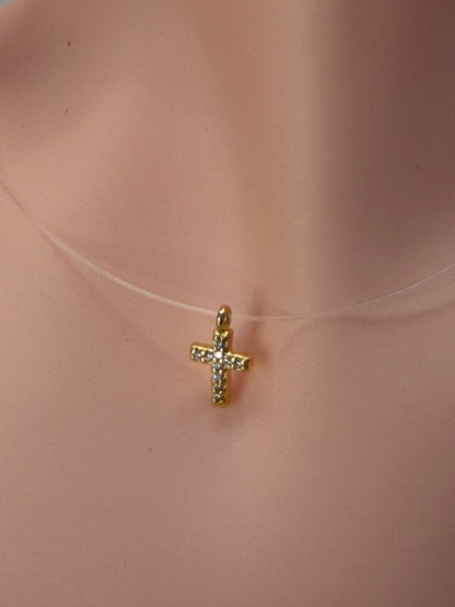 Colar Crucifixo com Zircônias