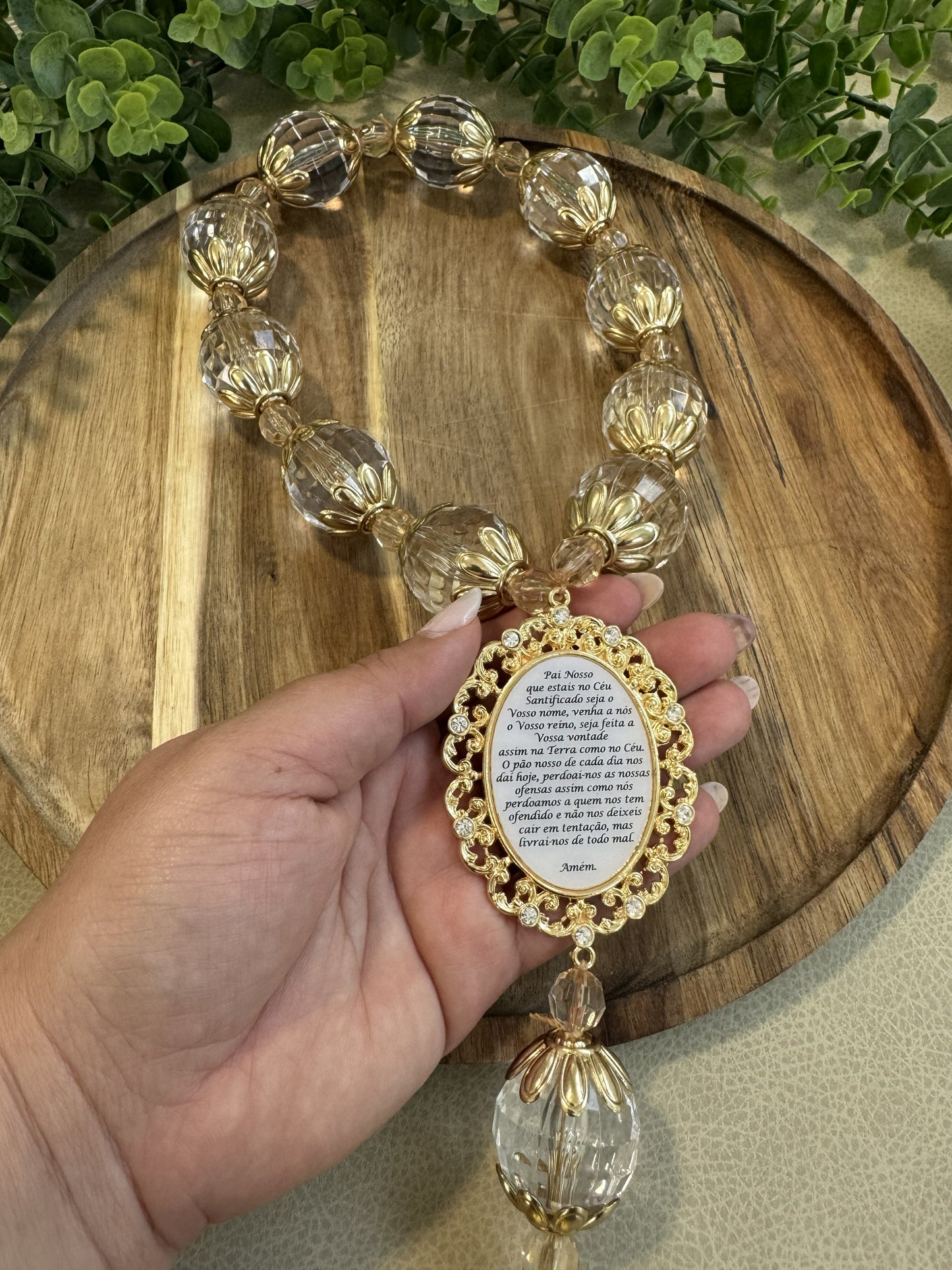 Faith Decorative Necklace with the Lord's Prayer – Elegance and Devotion