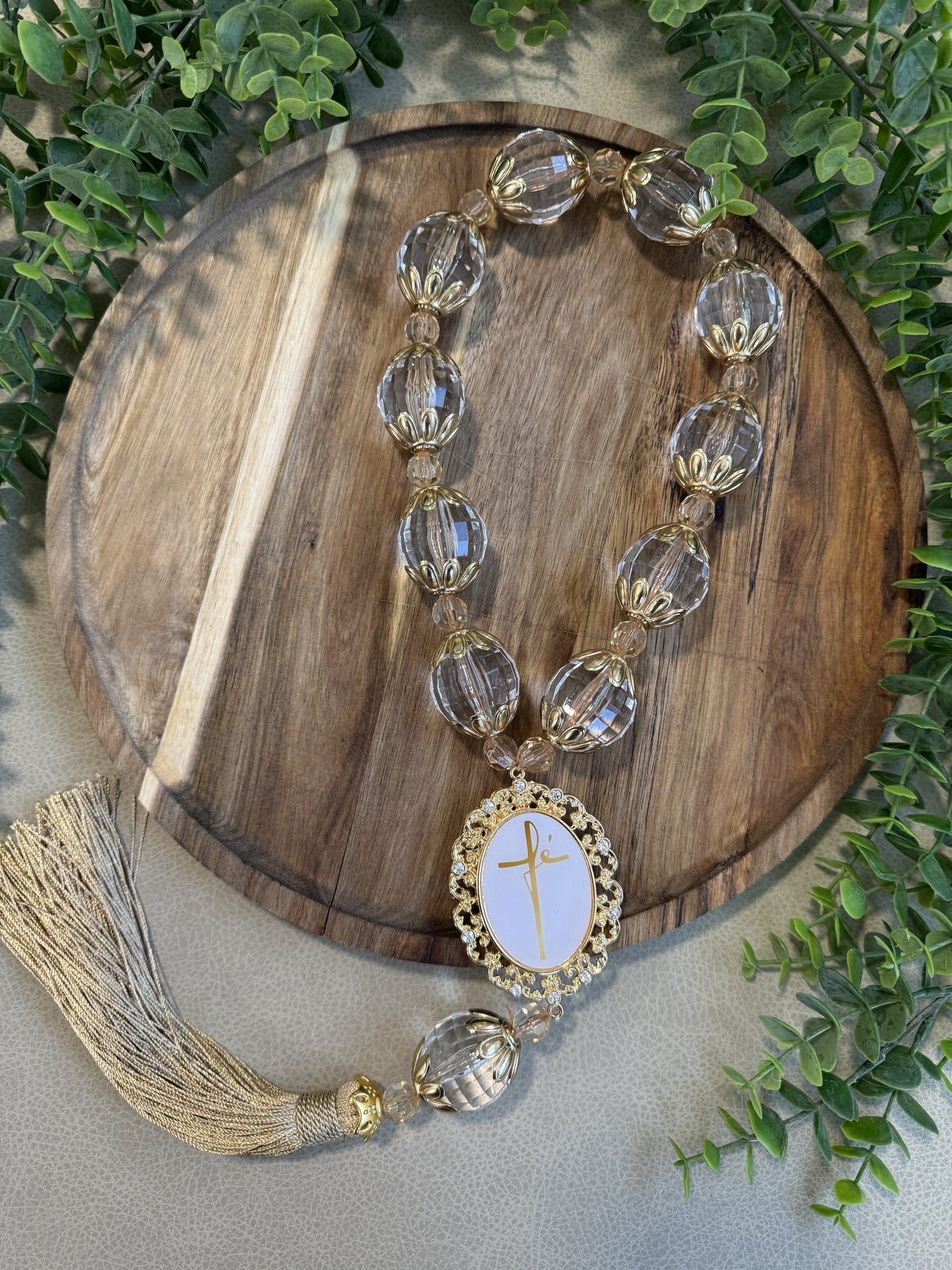 Faith Decorative Necklace with the Lord's Prayer – Elegance and Devotion