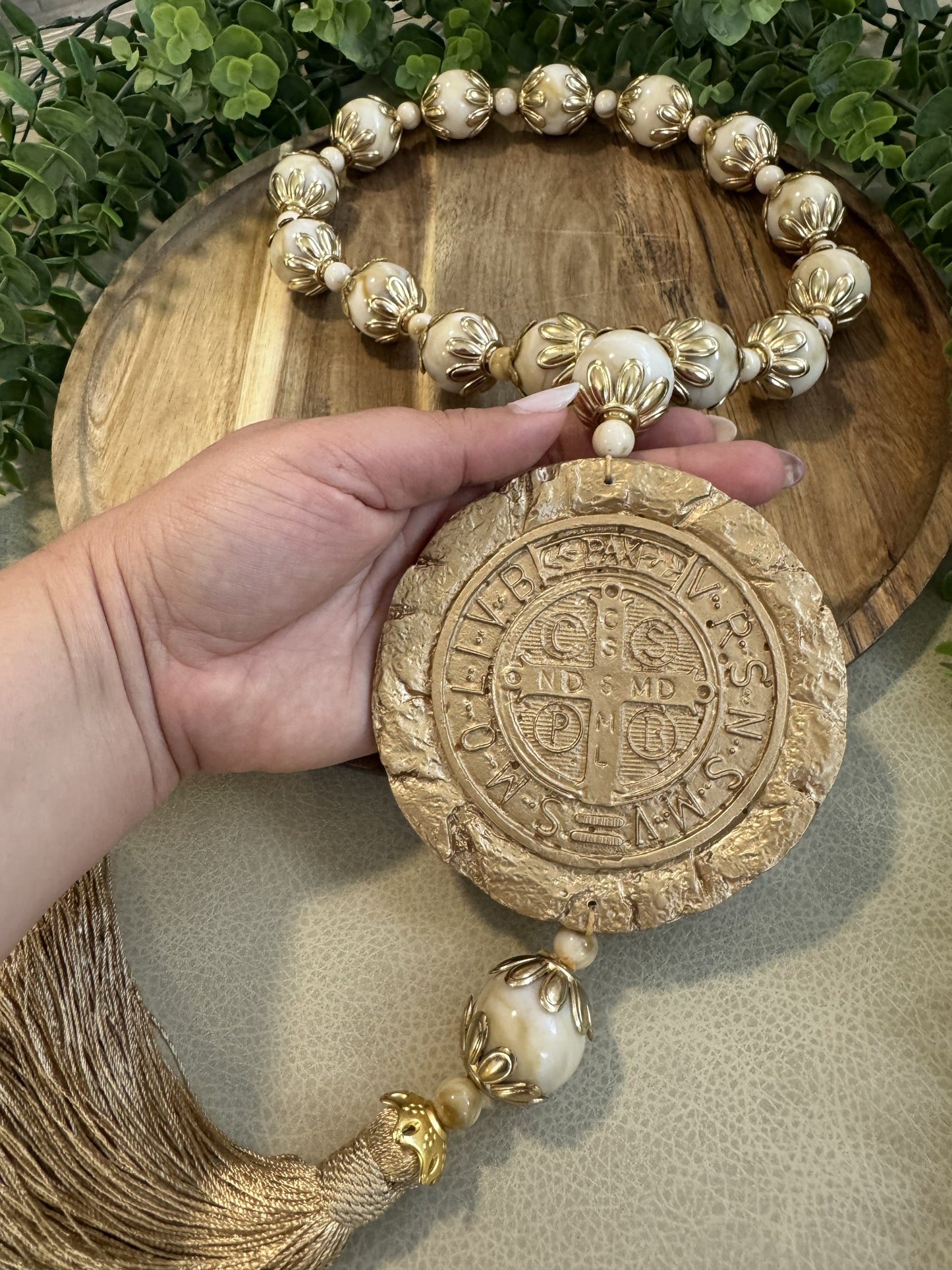 Decorative Saint Benedict Necklace with Medal – Protection and Faith