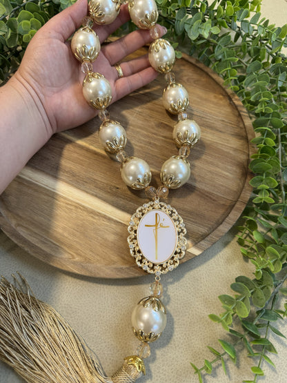 Faith Decorative Necklace with the Lord's Prayer – Elegance and Devotion