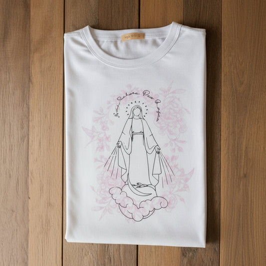 Camiseta Nossa Senhora das Graças – Rainha das Graças (Unisex)