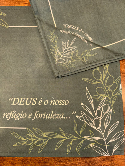 Jogo Americano Religioso – Kit com 4 Lugares + 4 Guardanapos