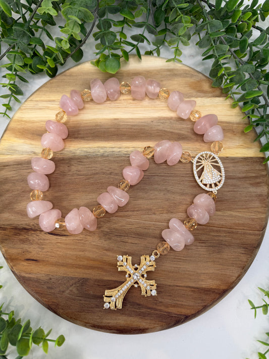 Colar de Mesa Nossa Senhora Aparecida - Pedra Natural