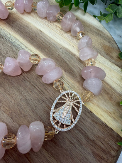 Colar de Mesa Nossa Senhora Aparecida - Pedra Natural