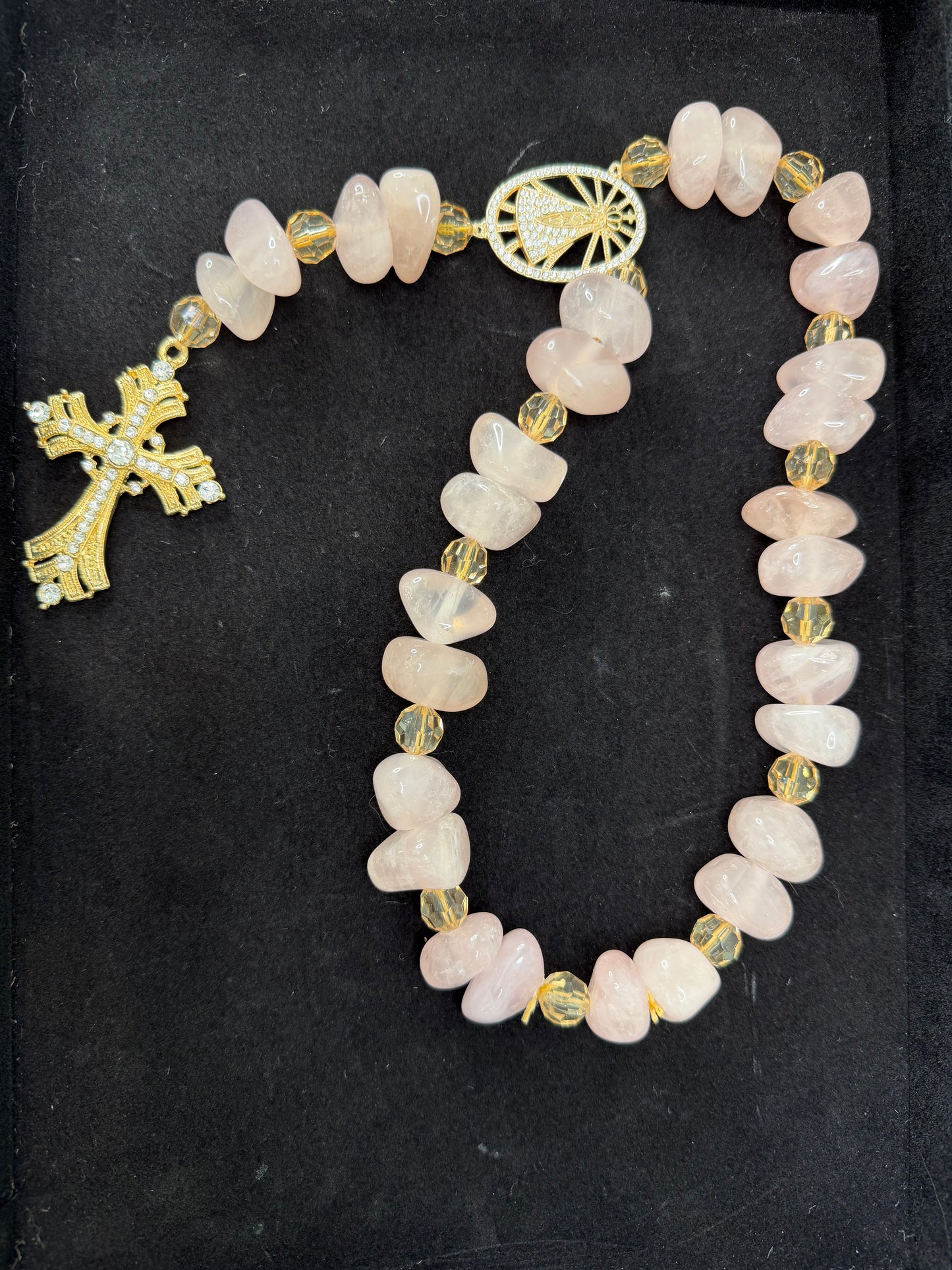 Colar de Mesa Nossa Senhora Aparecida - Pedra Natural