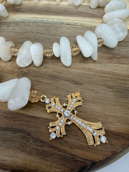 Colar de Mesa Nossa Senhora Aparecida - Pedra Natural