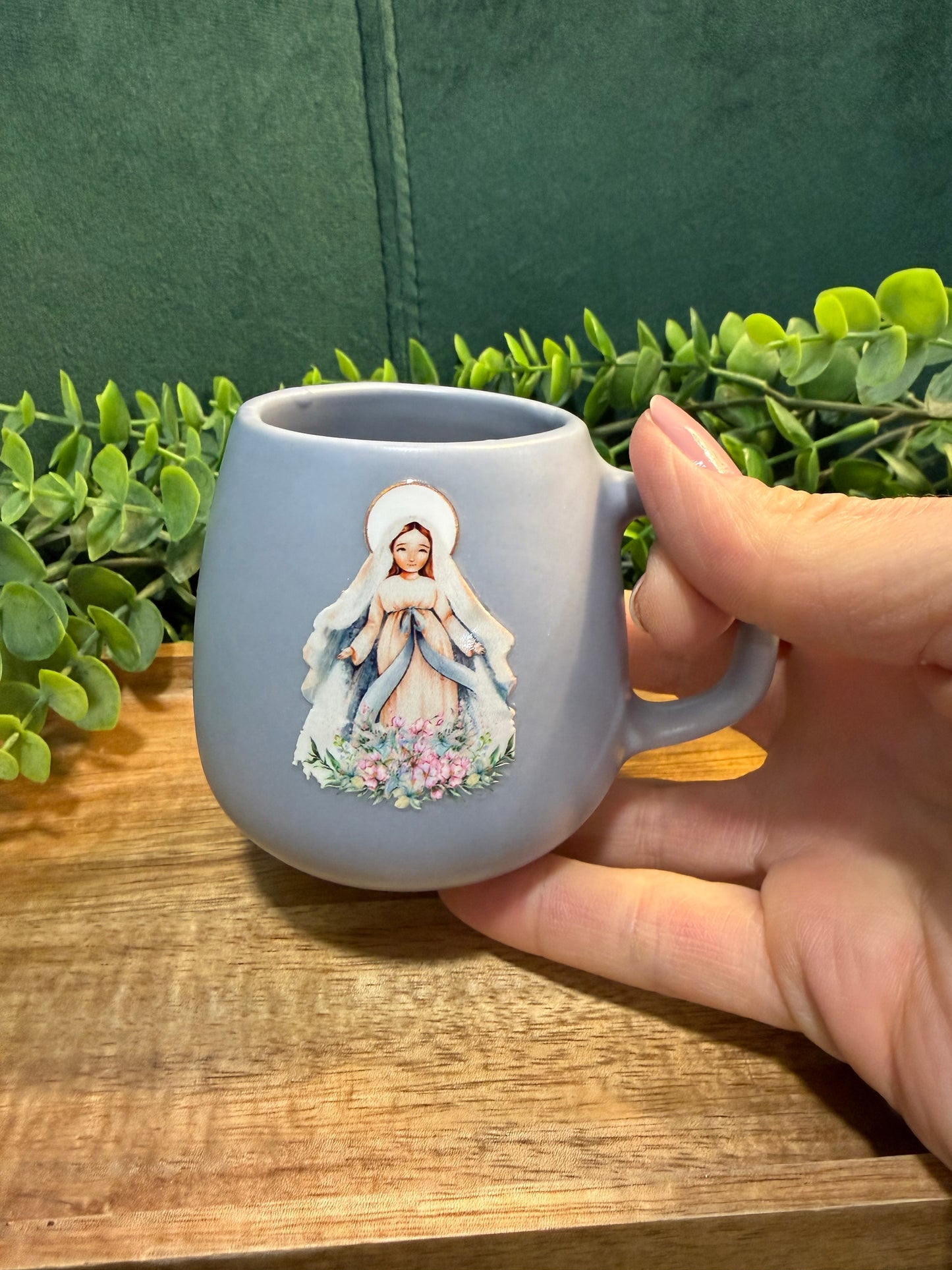 Kit Devocional Mariano – Bloco de Escrita + Xícara