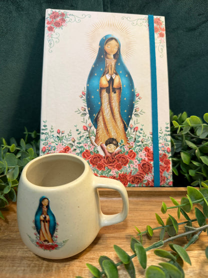 Kit Devocional Mariano – Bloco de Escrita + Xícara