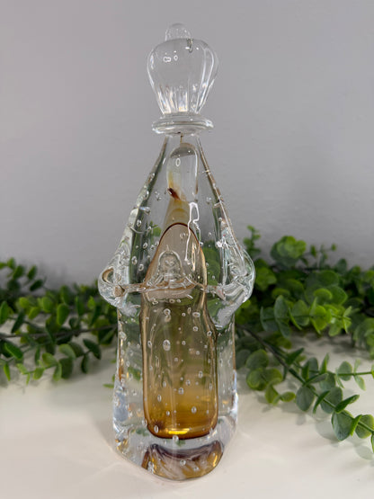 Nossa Senhora de Fátima em Murano – Âmbar Translúcido | 23 cm