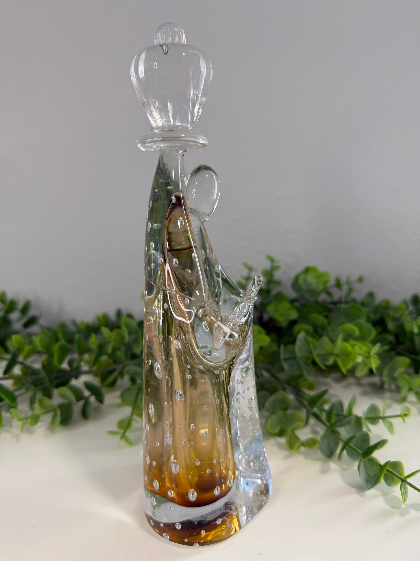 Nossa Senhora de Fátima em Murano – Âmbar Translúcido | 23 cm