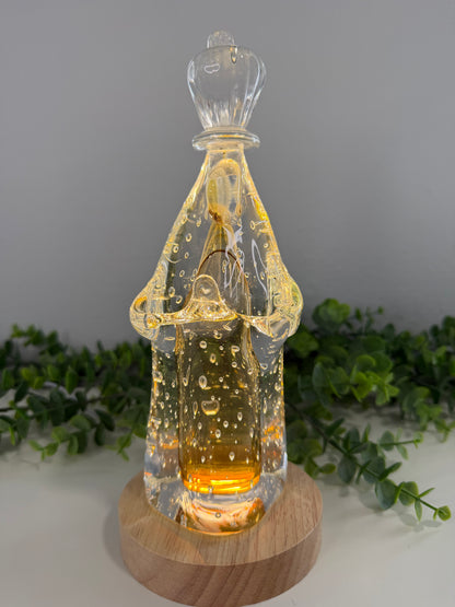 Nossa Senhora de Fátima em Murano – Âmbar Translúcido | 23 cm