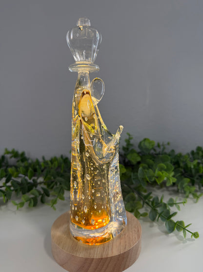 Nossa Senhora de Fátima em Murano – Âmbar Translúcido | 23 cm