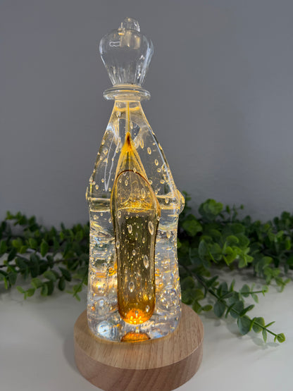 Nossa Senhora de Fátima em Murano – Âmbar Translúcido | 23 cm