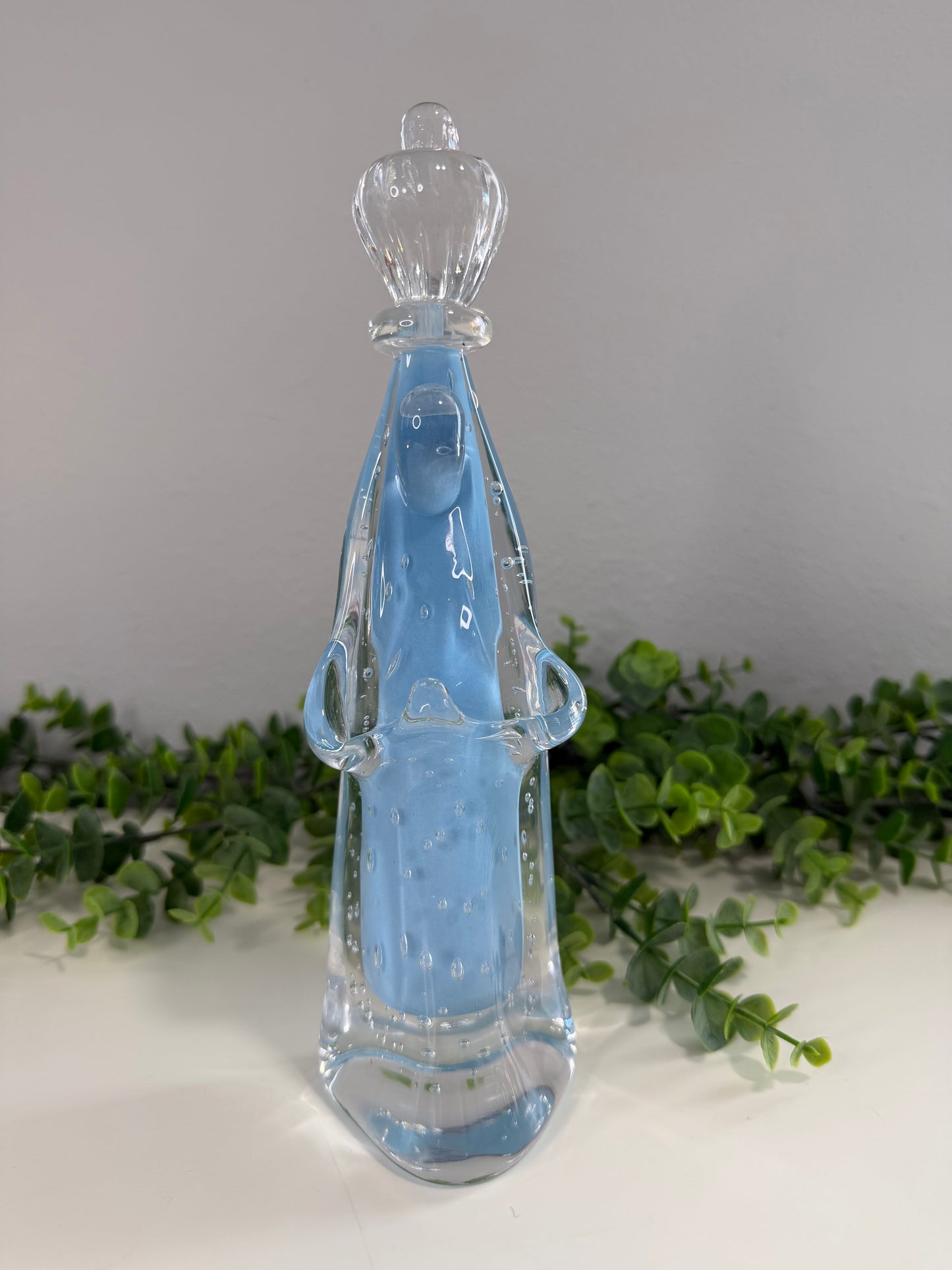 Nossa Senhora de Fátima em Murano – Azul Leitoso | 25 cm