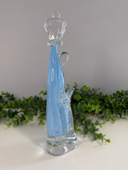 Nossa Senhora de Fátima em Murano – Azul Leitoso | 25 cm
