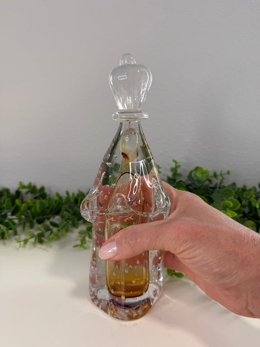 Nossa Senhora de Fátima em Murano – Âmbar Translúcido | 23 cm