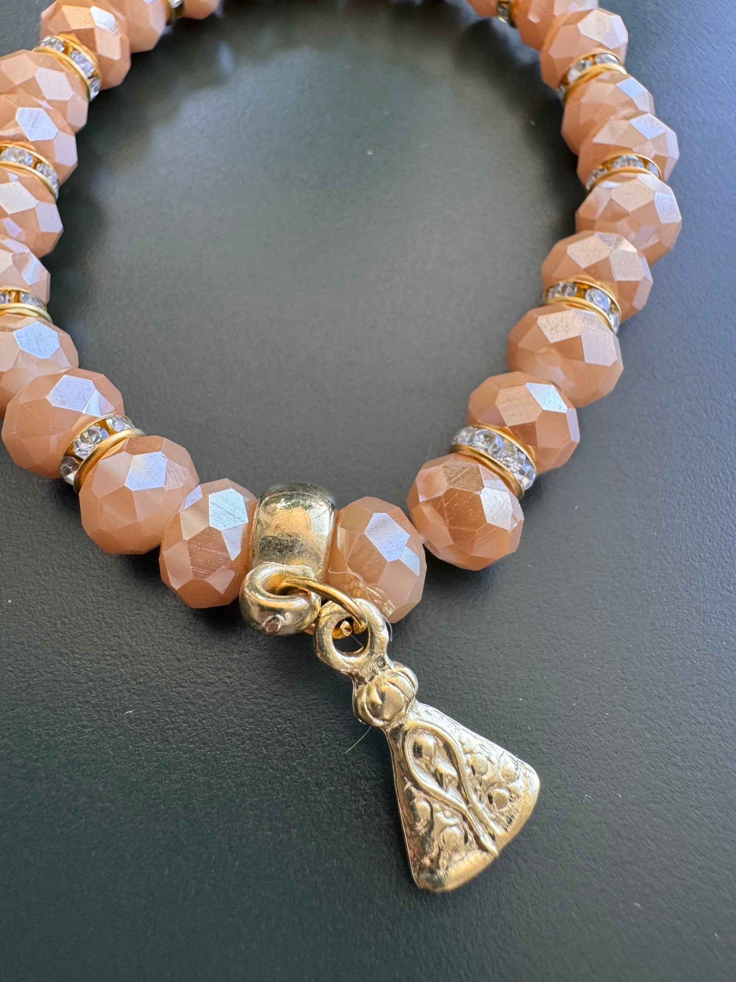 Crystal Bracelet with Religious Pendant
