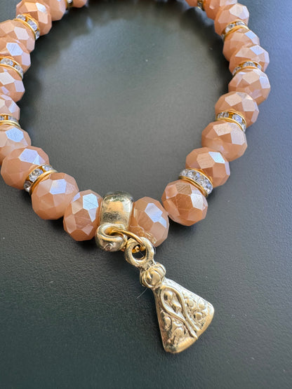 Crystal Bracelet with Religious Pendant