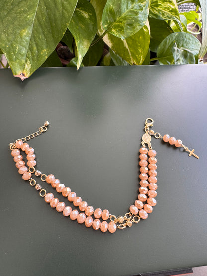 Mini Crystal Rosary Bracelet – Various Colors