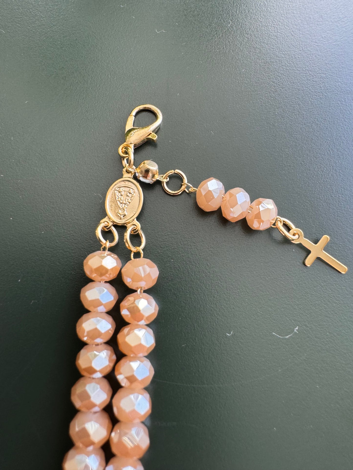 Mini Crystal Rosary Bracelet – Various Colors