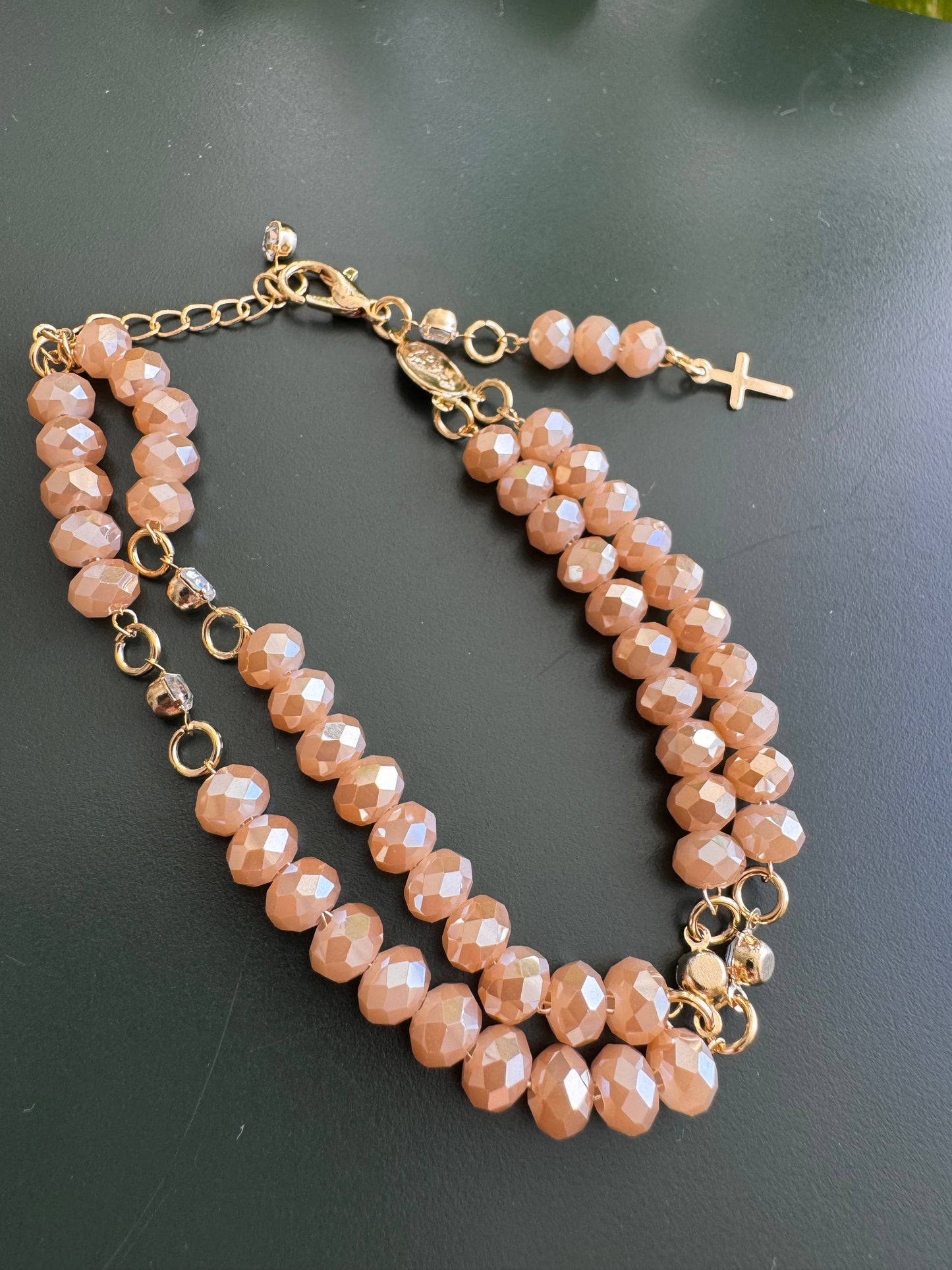 Mini Crystal Rosary Bracelet – Various Colors